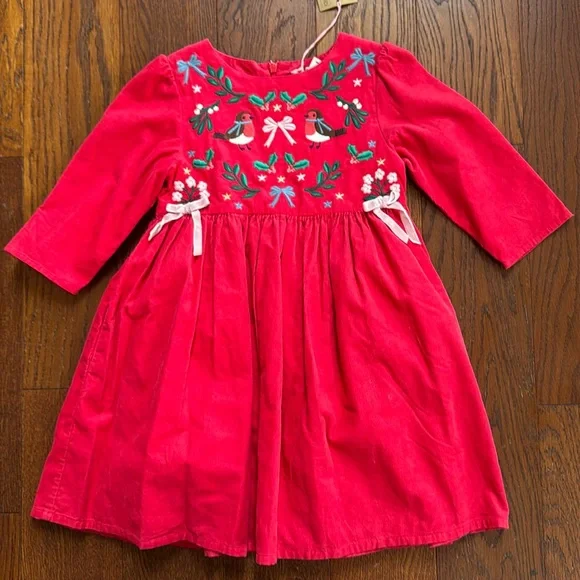 boden holiday dresses Jersey Woven Applique Dress-Teacup Pink